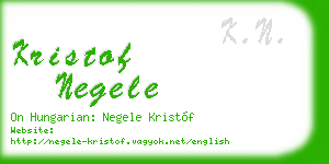 kristof negele business card