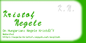 kristof negele business card